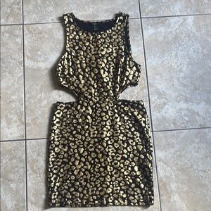 Forever 21 Metallic Leopard Mini Dress